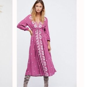 LAST CALL Embroidered Fable Midi Dress